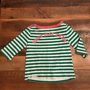 Mini Boden Best Day Ever Stripe Breton shirt Size 2-3Y